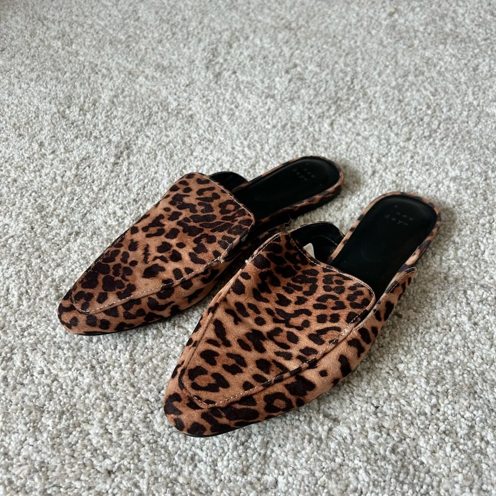 a new day Leopard Print Slip-On Loafers in Brown and Black - Picture 2 of 5